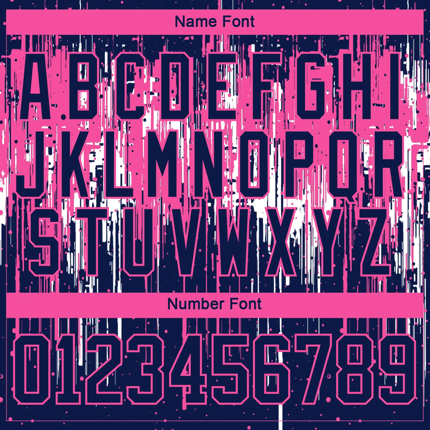 Custom Navy Pink-White 3D Pattern Dripping Splatter Hockey Lace Neck Jersey