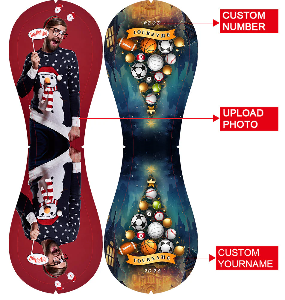 Personalized Christmas Tree Baseball Football Basketball Soccer Billiards Photo Baseballs